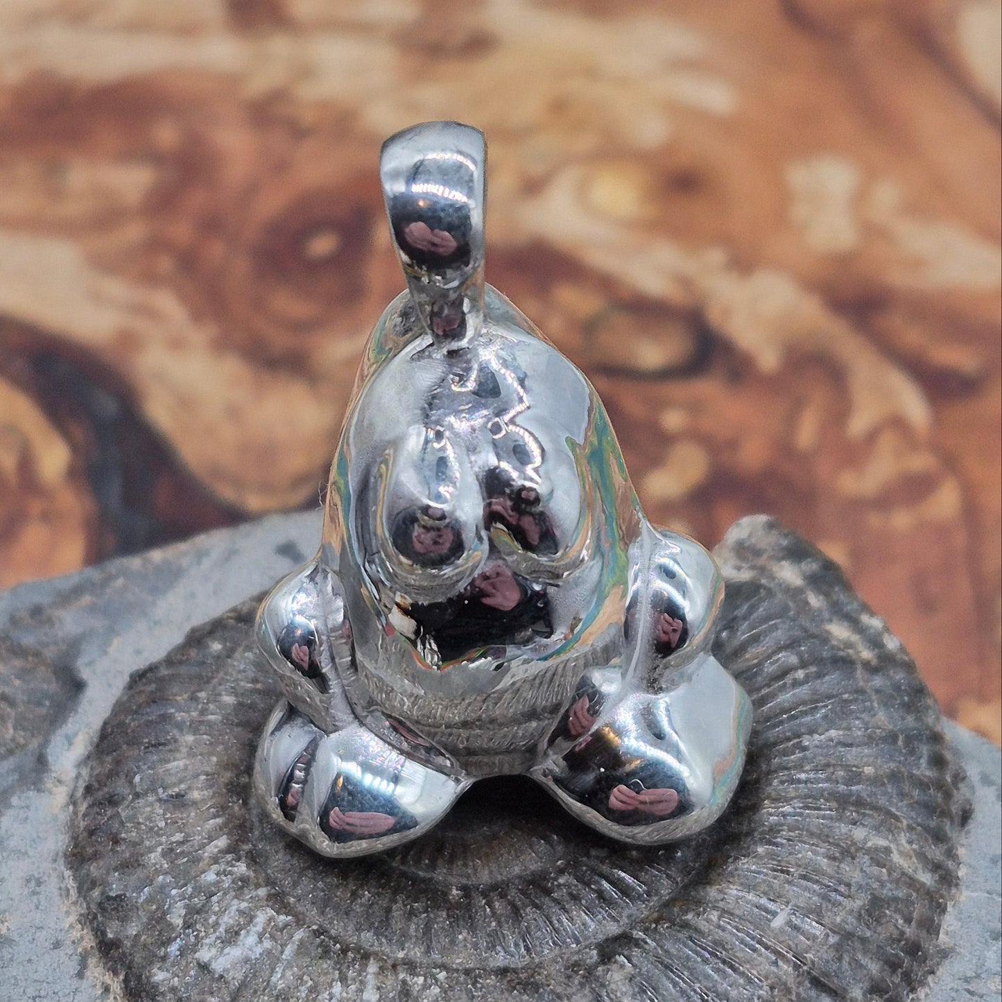 Gogo's Crazy Bones Eggy Pendant - Solid 925 Sterling Silver.