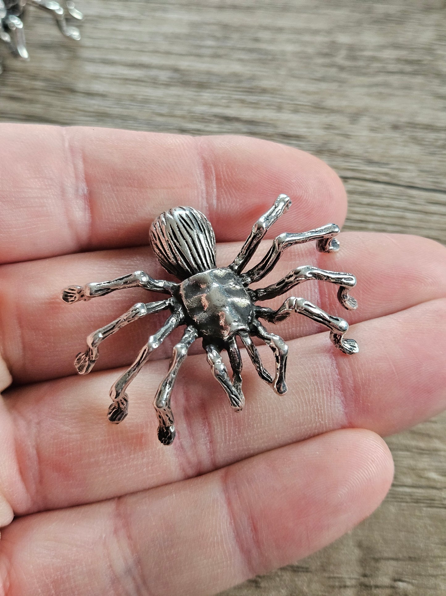 Sterling Silver 925 3D Large Spider Pendant, Brand New Stock! Tarantula, Gothic.