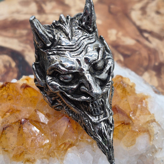 RARE Axel Stocks 'Ole Scratch' Devil Ring with signature Uk Size Z, US Sz 12.5